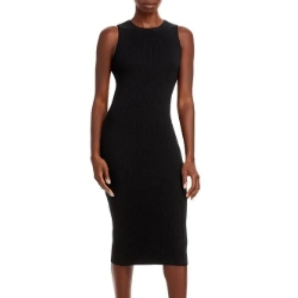Ramy Brook Regina Mock Neck Dress – Black – Size S – NWT